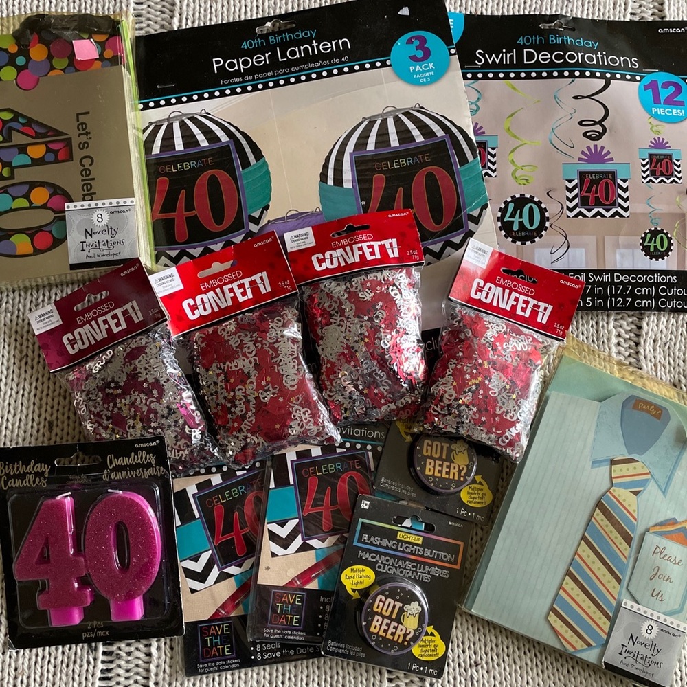 40th birthday party supplies A23